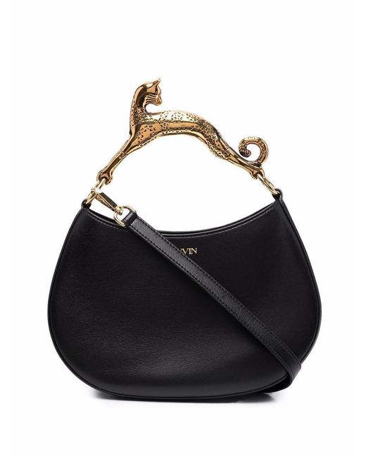 Lanvin Hobo Bag Pm With Cat Handle Bags in Black | Lyst Canada