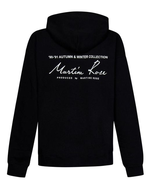 Martine Rose Blue Logo Print Hoodie for men