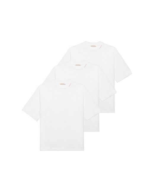 Marni White 3-pack Basic T-shirt for men