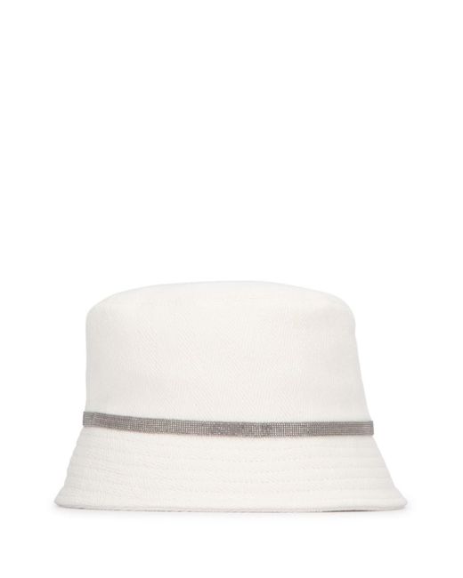 Brunello Cucinelli White Hats And Headbands