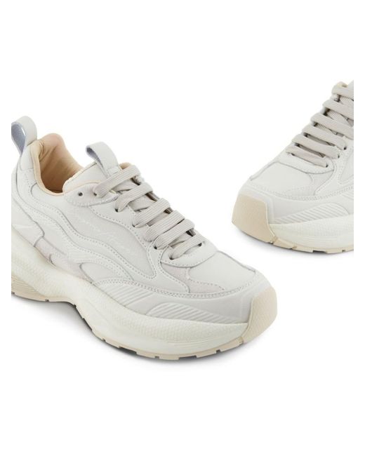 Emporio Armani White Chunky Platform Sneakers