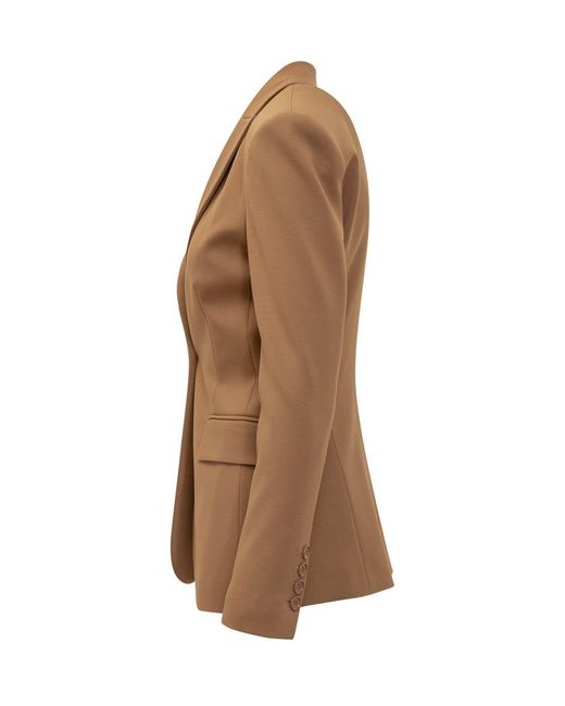 Pinko Brown One-Breasted Blazer