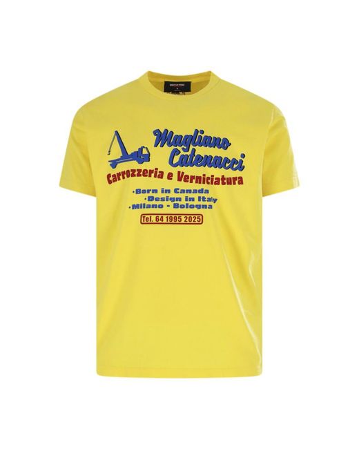 DSquared² Yellow T-shirts And Polos for men