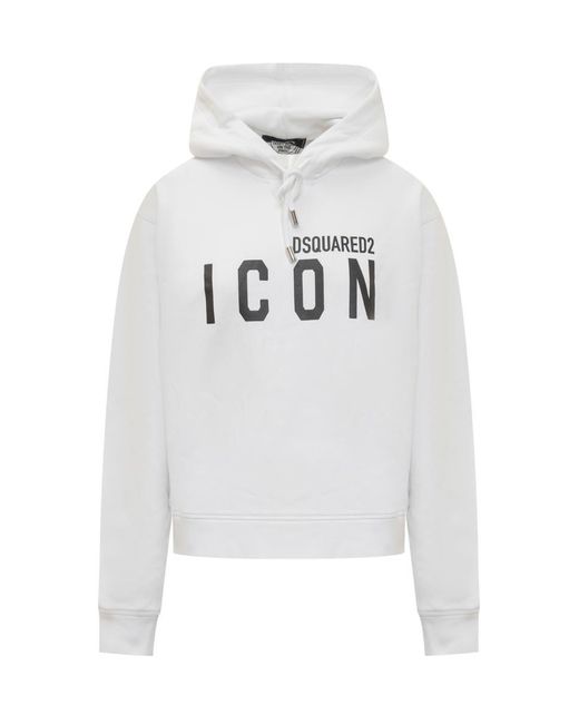 DSquared² White Icon Collection Hoodie