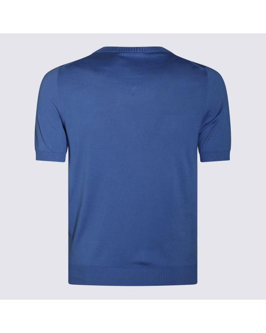 Malo Blue Cotton Sweater for men
