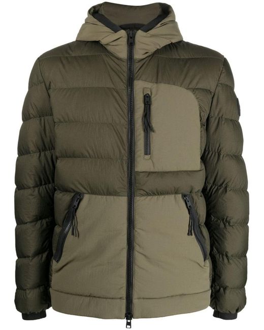 Woolrich Green Padded Feather-down Jacket for men