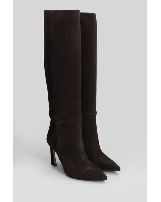 Anna F. Black High Heels Boots