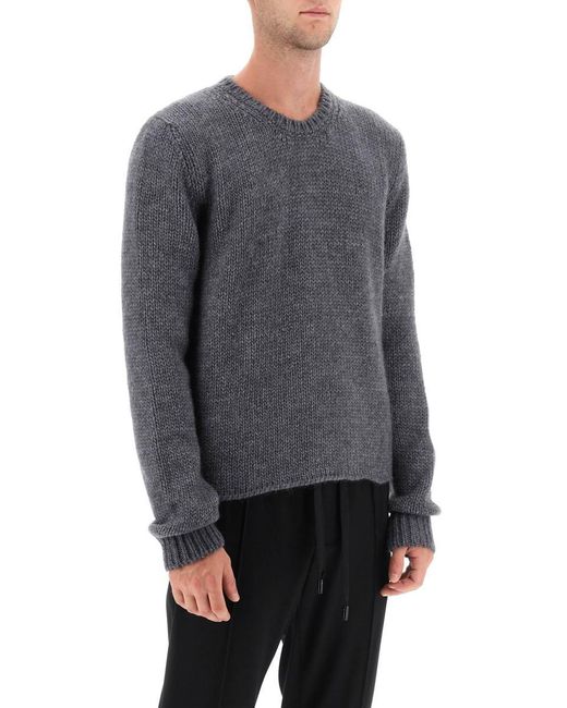 Dolce & Gabbana Gray Wool And Alpaca Sweater for men