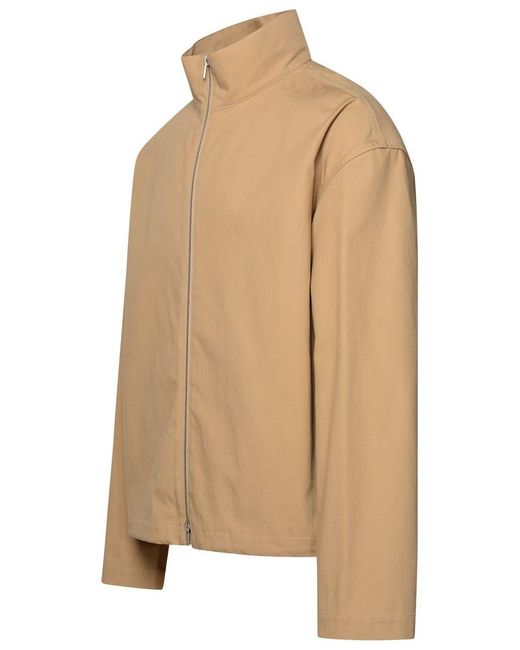Jil Sander Natural Cotton Zipped Jacket for men