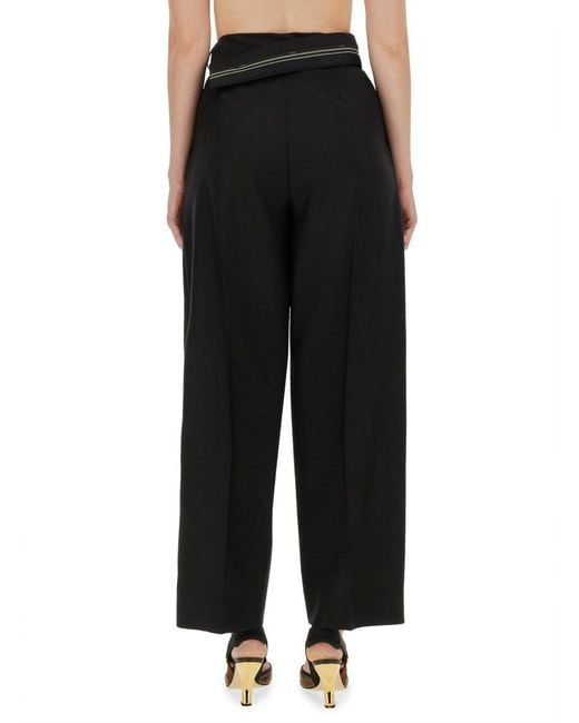 Fendi Black Pants With Asymmetrical Waist
