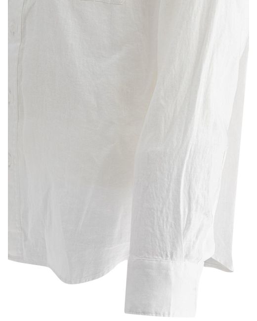 Vince White Linen "Utility" Shirt for men