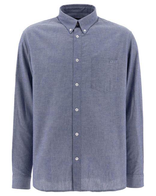 A.P.C. Blue Shirts for men