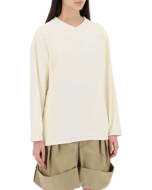 Maison Margiela White Crewneck Sweatshirt With Numerical