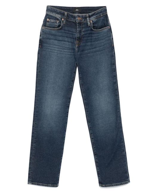 7 For All Mankind Blue Calie Denim Jeans