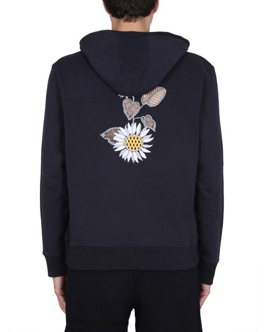 Thom Browne Blue Sweatshirt With Embroidery for men