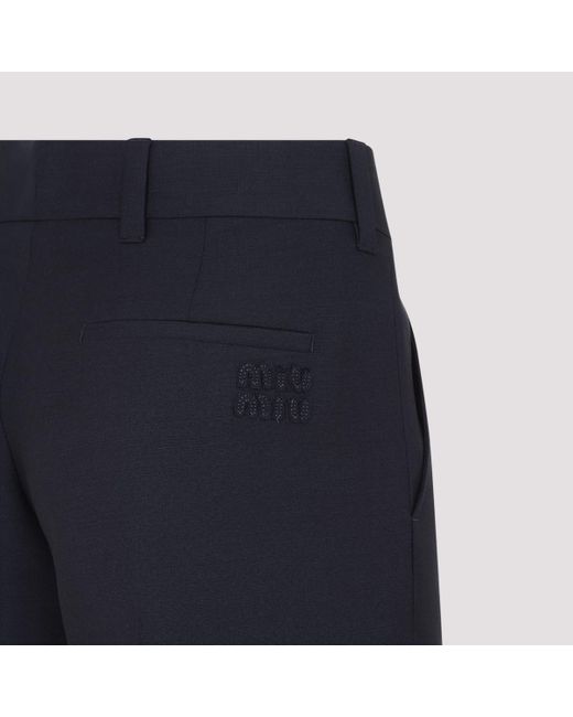 Miu Miu Blue Stylish Pants For Ss25