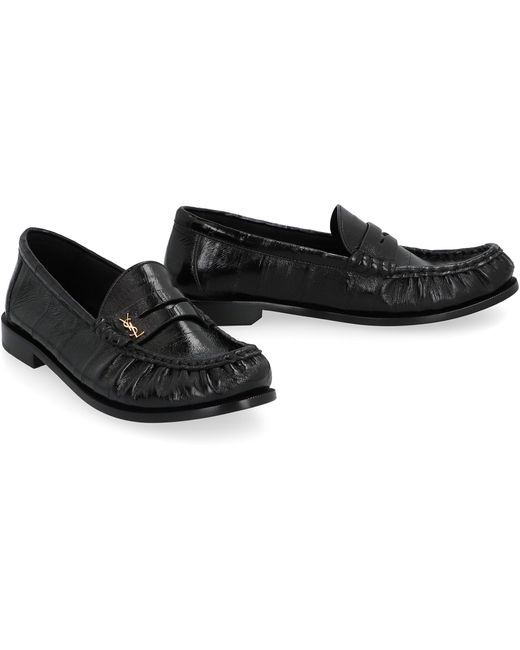 Saint Laurent Black Le Loafer Leather Loafers
