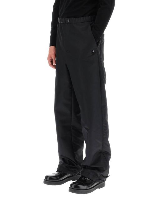 Valentino Black Nylon Cargo Pants With Roman Stud Detail for men
