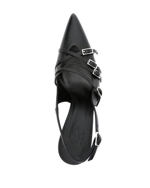 Gia Borghini Black Calf Leather Phoebe Pumps