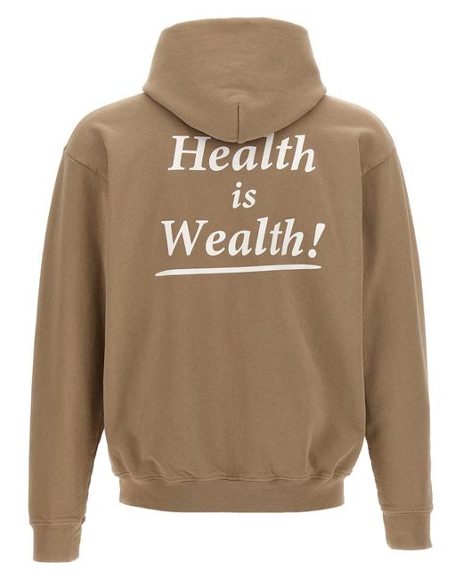 Sporty & Rich Gray 'Health Is Wealth' Hoodie