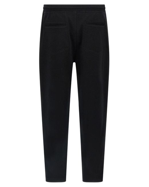Brunello Cucinelli Black Cotton Joggers Pants for men