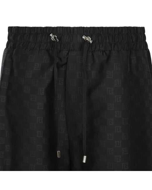 Balmain Black Cotton Track Pants for men