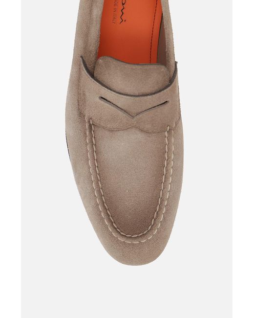 Santoni Brown Flat Shoes for men