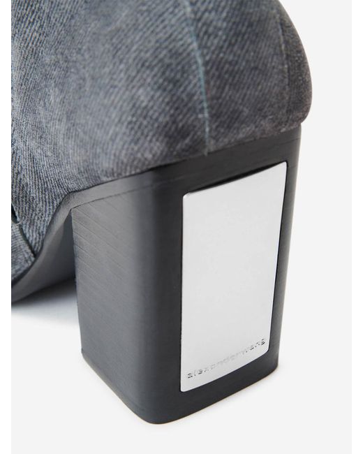 Alexander Wang Blue Leather Heel Boots