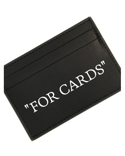 Off-White c/o Virgil Abloh Black Quote Bookish Wallets, Card Holders for men