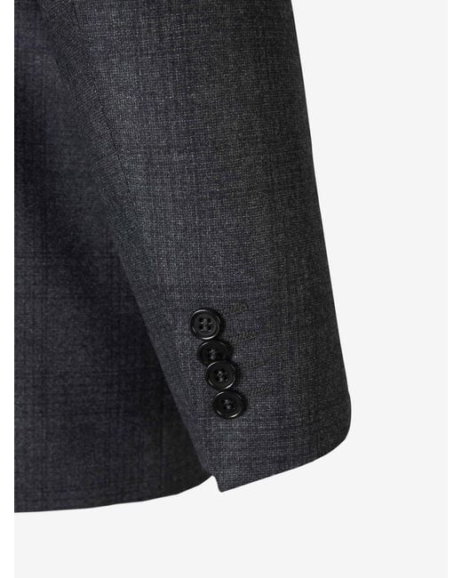 Canali Black Wool And Mohair Suit for men