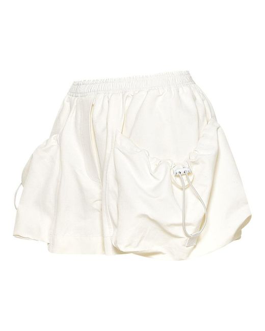 Stella McCartney Natural Cream Recycled Polyester Shorts