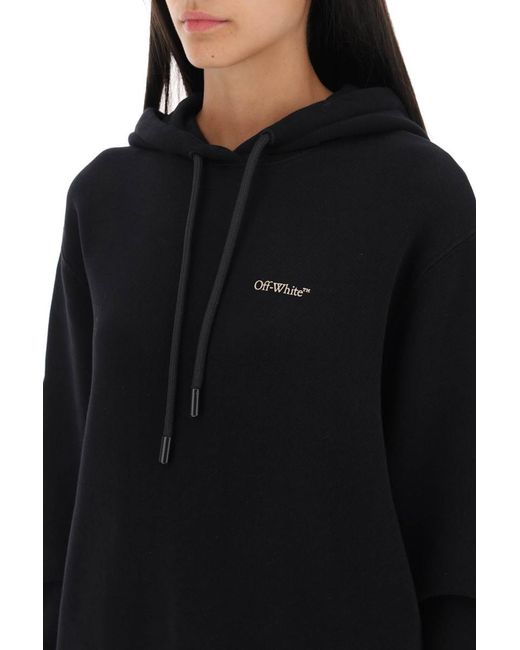 Off-White c/o Virgil Abloh Black Hoodie With Back Embroidery