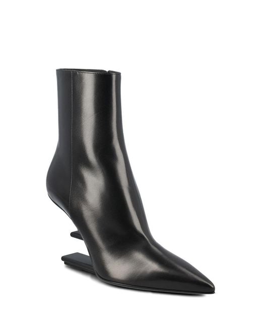 Fendi Black First F-shaped Heel Ankle Boots