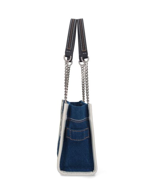 Marc Jacobs Blue 'The Denim Chain' Small Tote Bag