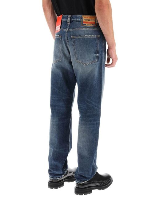 DIESEL Blue 'd-macs' Loose Jeans With Straight Cut for men