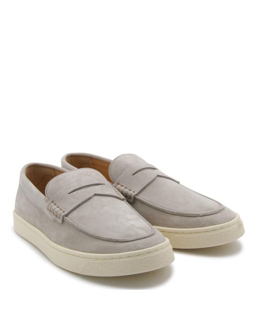 Brunello Cucinelli Gray Flat Shoes for men