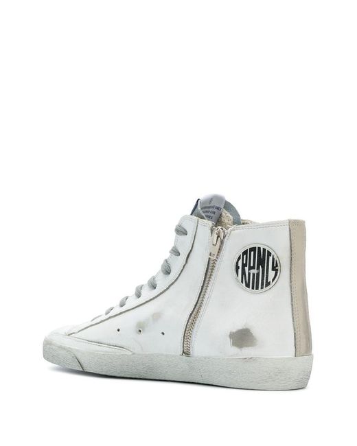 Golden Goose Deluxe Brand White Francy Classic Leather High-top Sneaker for men