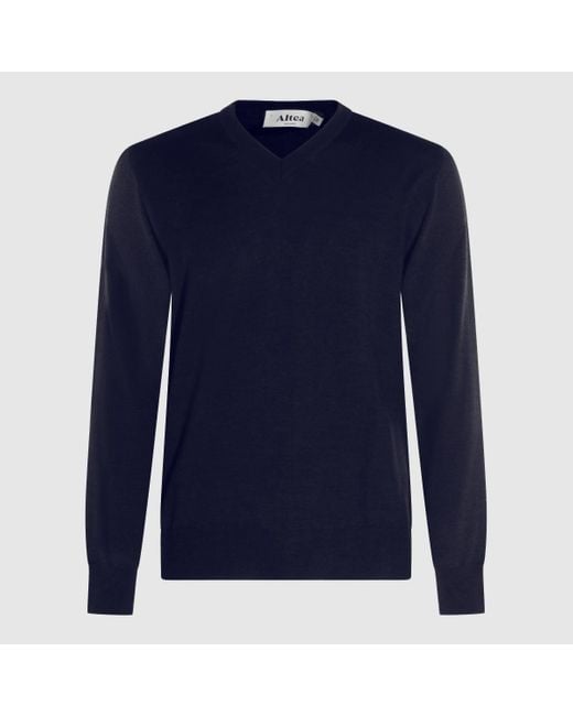 Altea Blue Wool Knitwear for men