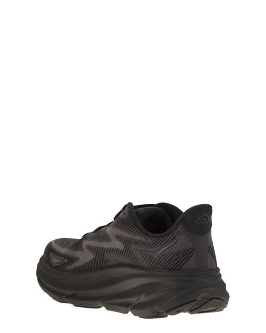 Hoka One One Black Clifton 9 for men