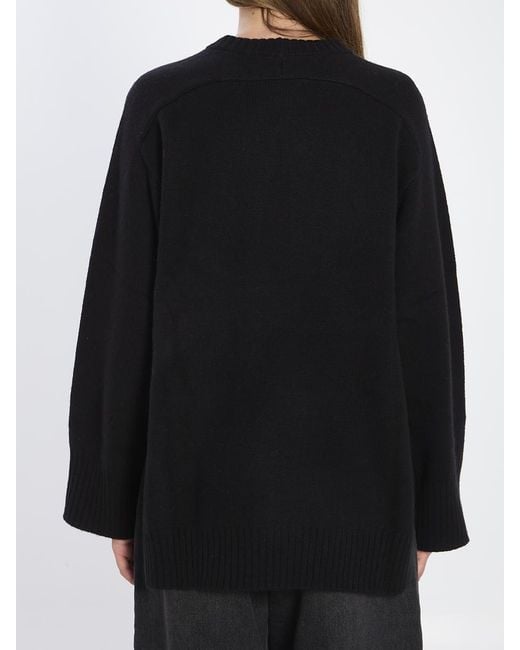Loulou de Saison Black Safi Wool And Cashmere Sweater