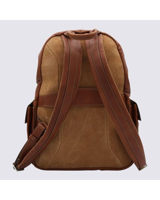 Brunello Cucinelli Brown Backpacks for men