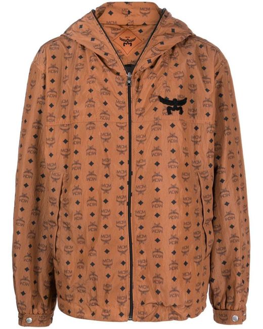 MCM Brown Jacket With Logo Print for men