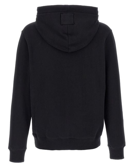 Lanvin Blue Comfort Fit Fleece Cotton Hoodie for men