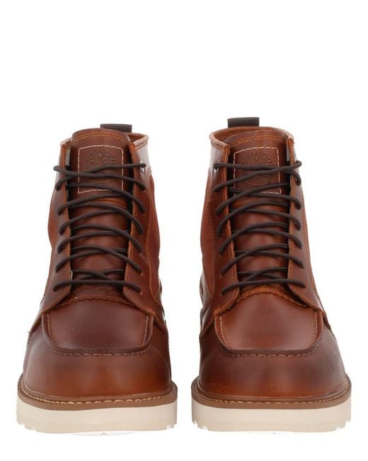 Timberland Brown Waterproof Lace-Up Boot for men