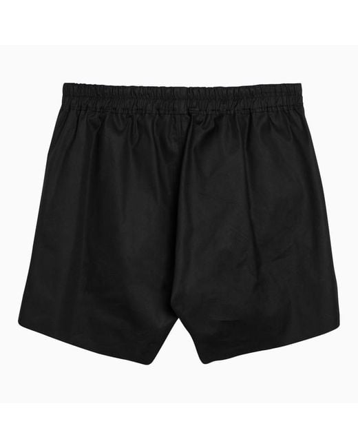 Rick Owens Black Cotton Bermuda Shorts for men
