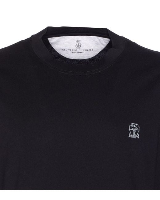 Brunello Cucinelli Blue T-Shirts And Polos for men