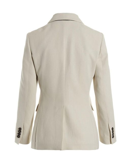 Brunello Cucinelli White Double Breast Blazer Jacket