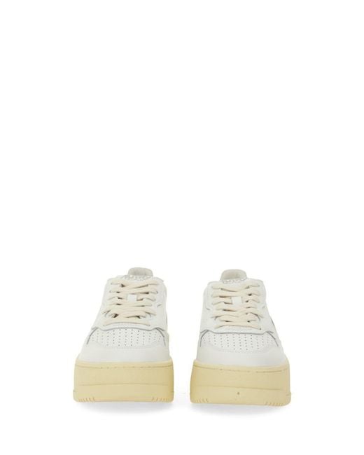 Autry White "Medalist" Platform Sneaker