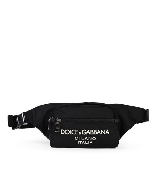 Dolce & Gabbana Black Small Nylon Fanny Pack for men