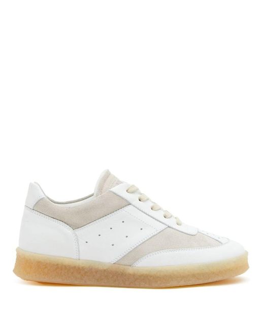 MM6 by Maison Martin Margiela White Replica Low Sneakers
